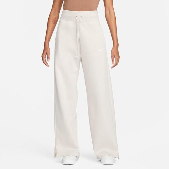 Nike Sportswear Beige High Rise Fleece Wide Leg Pants Nwt Women's Size XXL - Picture 1 of 8